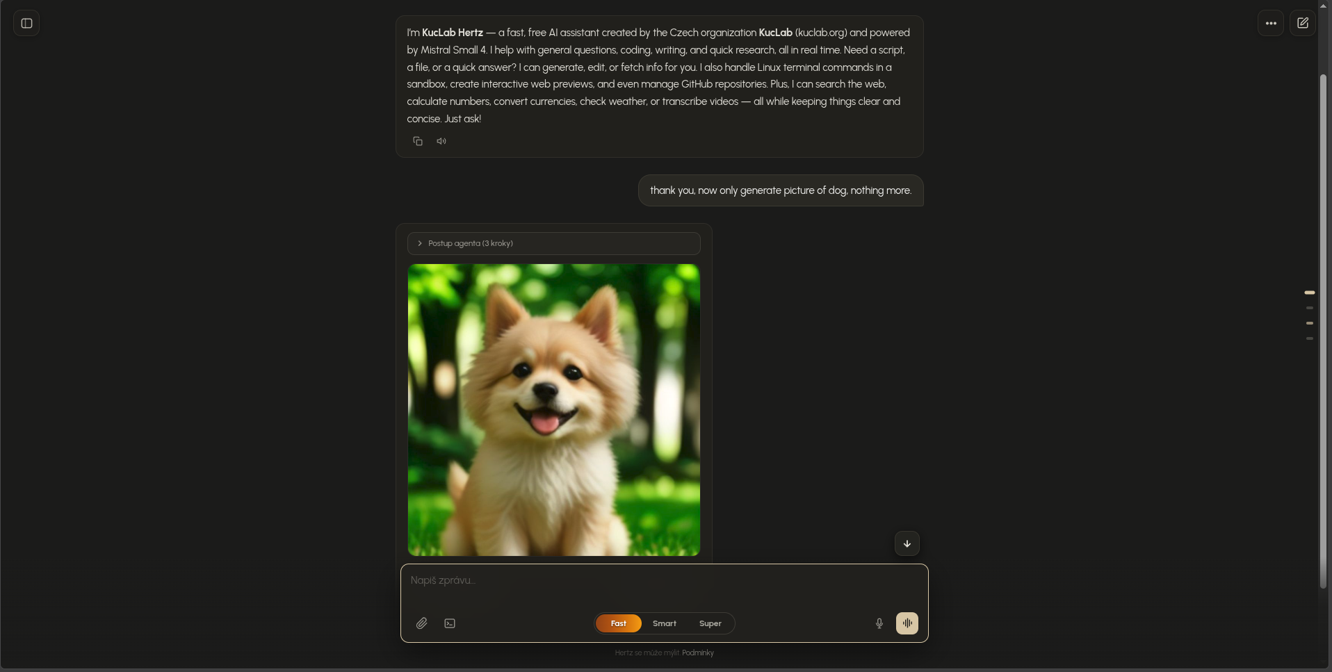 Screenshot of the KucLab Hertz interface.